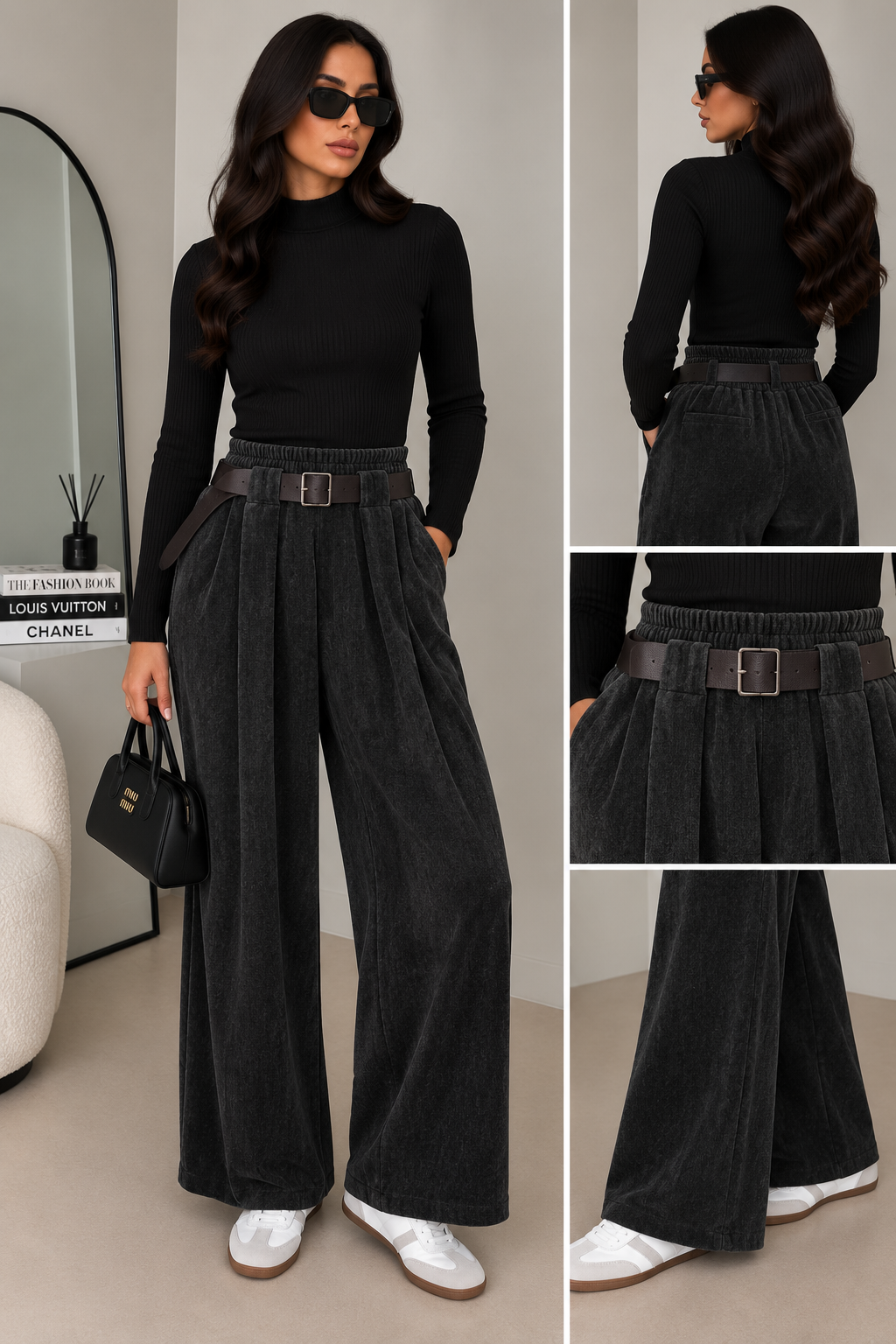 Pantalone Palazzo con Cintura