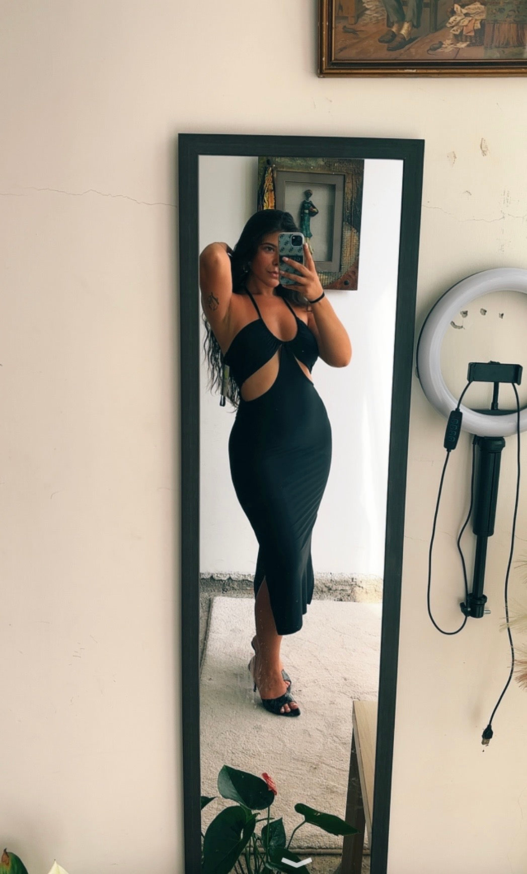 Abito Midi Cut-Out Glam