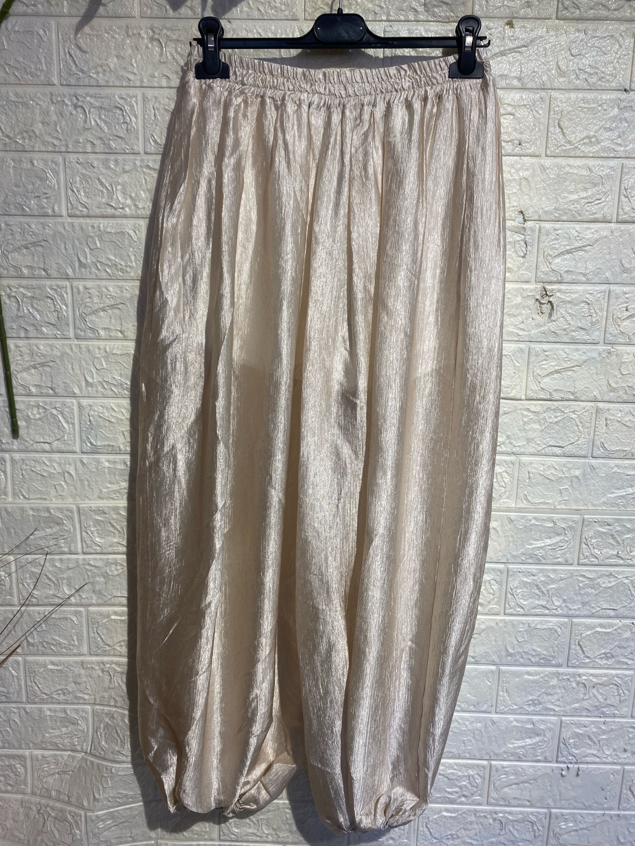 Pantaloni Jogger Fluidi in Satin