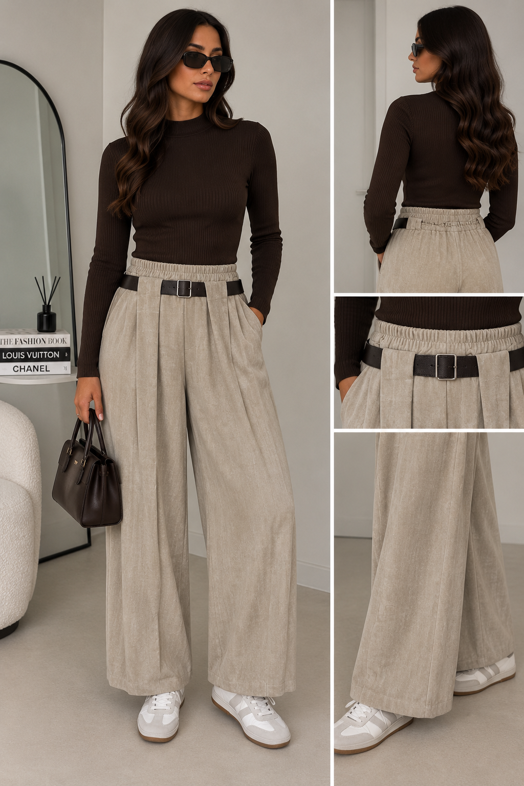 Pantalone Palazzo con Cintura