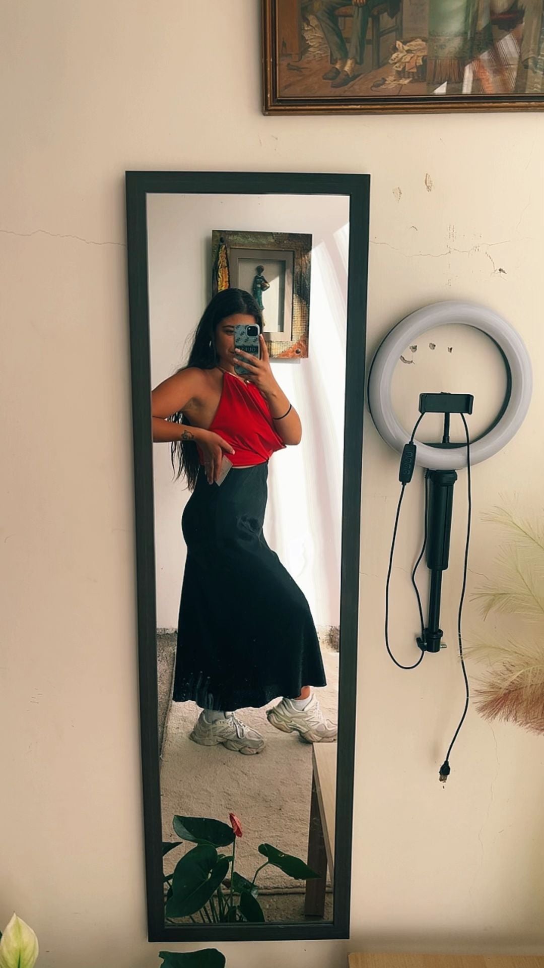 Gonna Midi in Satin Nero