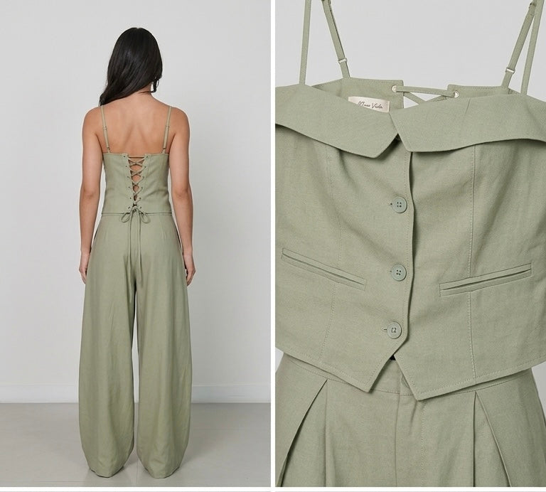 Completo "Sage Garden" – Coordinato in Lino