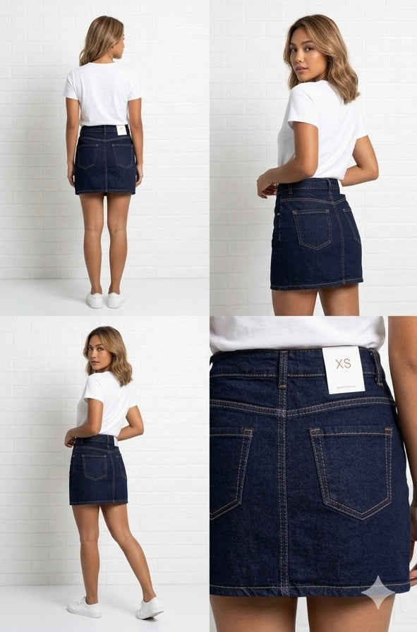 Minigonna in Denim Indigo