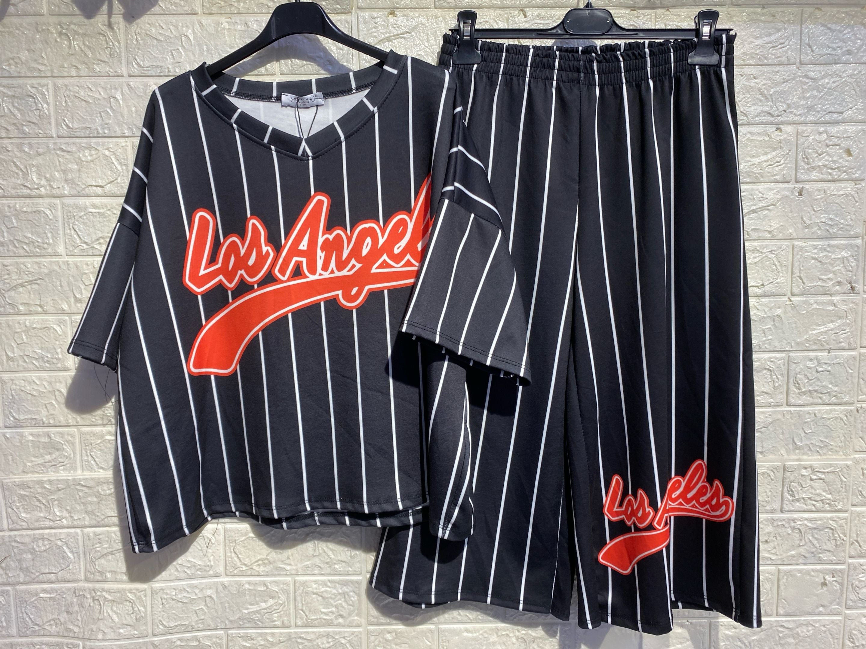 Set Coordinato "Urban Pinstripe" – Stile Sporty-Chic