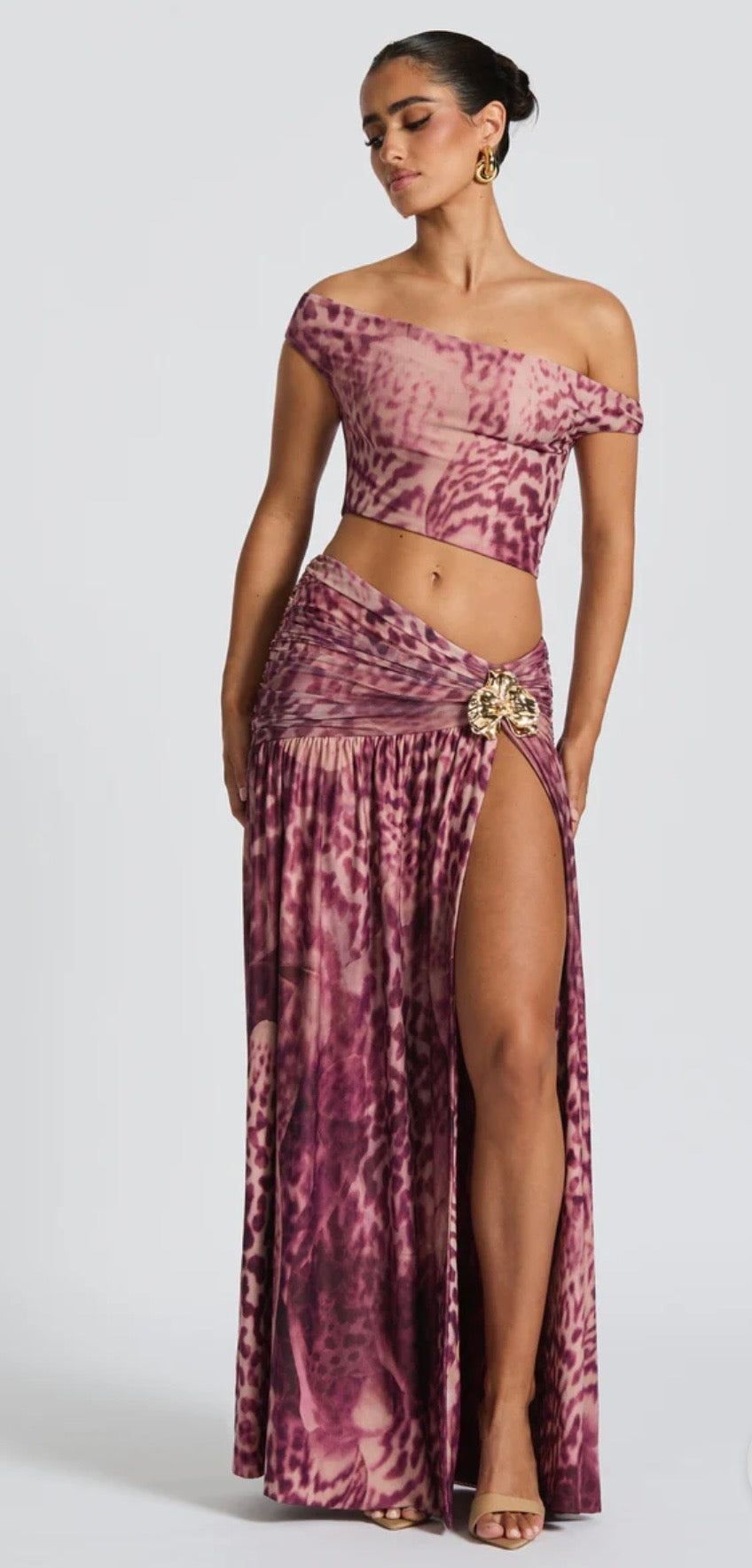 Coordinato Due Pezzi "Malindi" – Crop Top e Gonna Lunga con Spacco