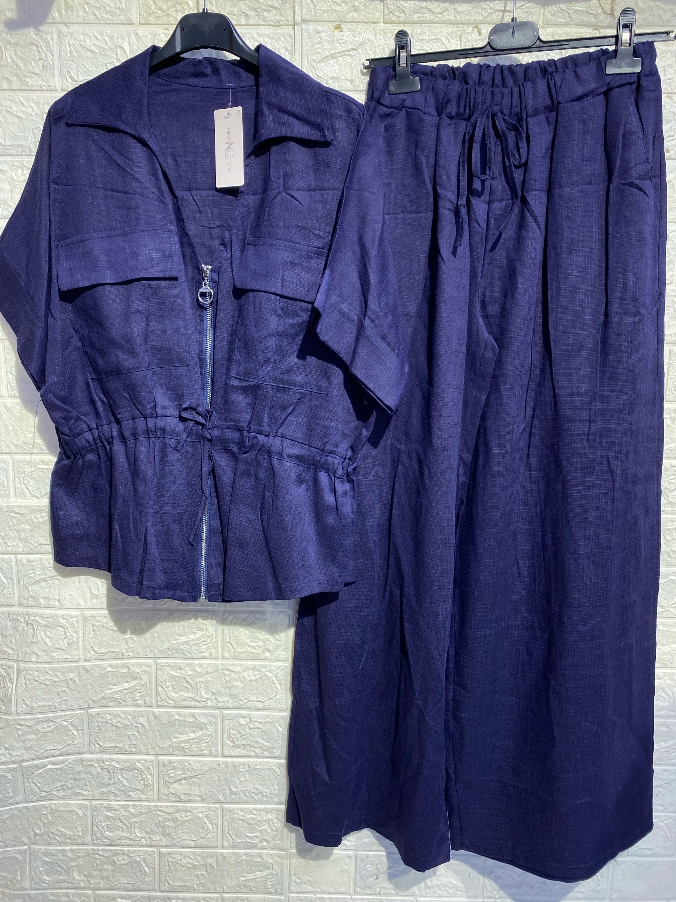 Coordinato "Urban Utility" Total Black – Camicia Zippata & Pantalone Wide Leg