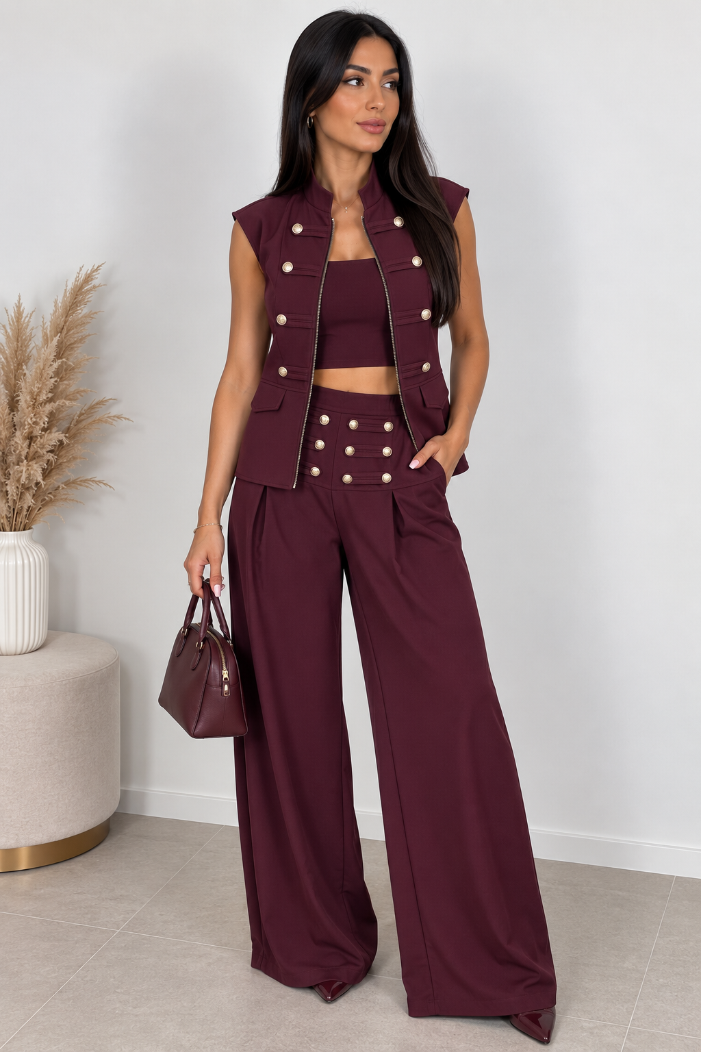 Coordinato “Military Chic” – Gilet e Pantalone