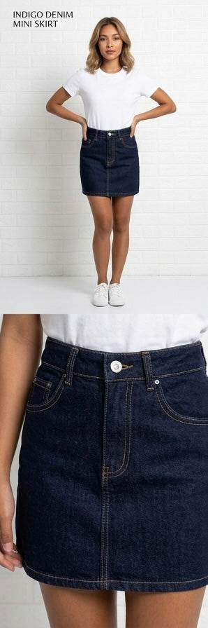 Minigonna in Denim Indigo