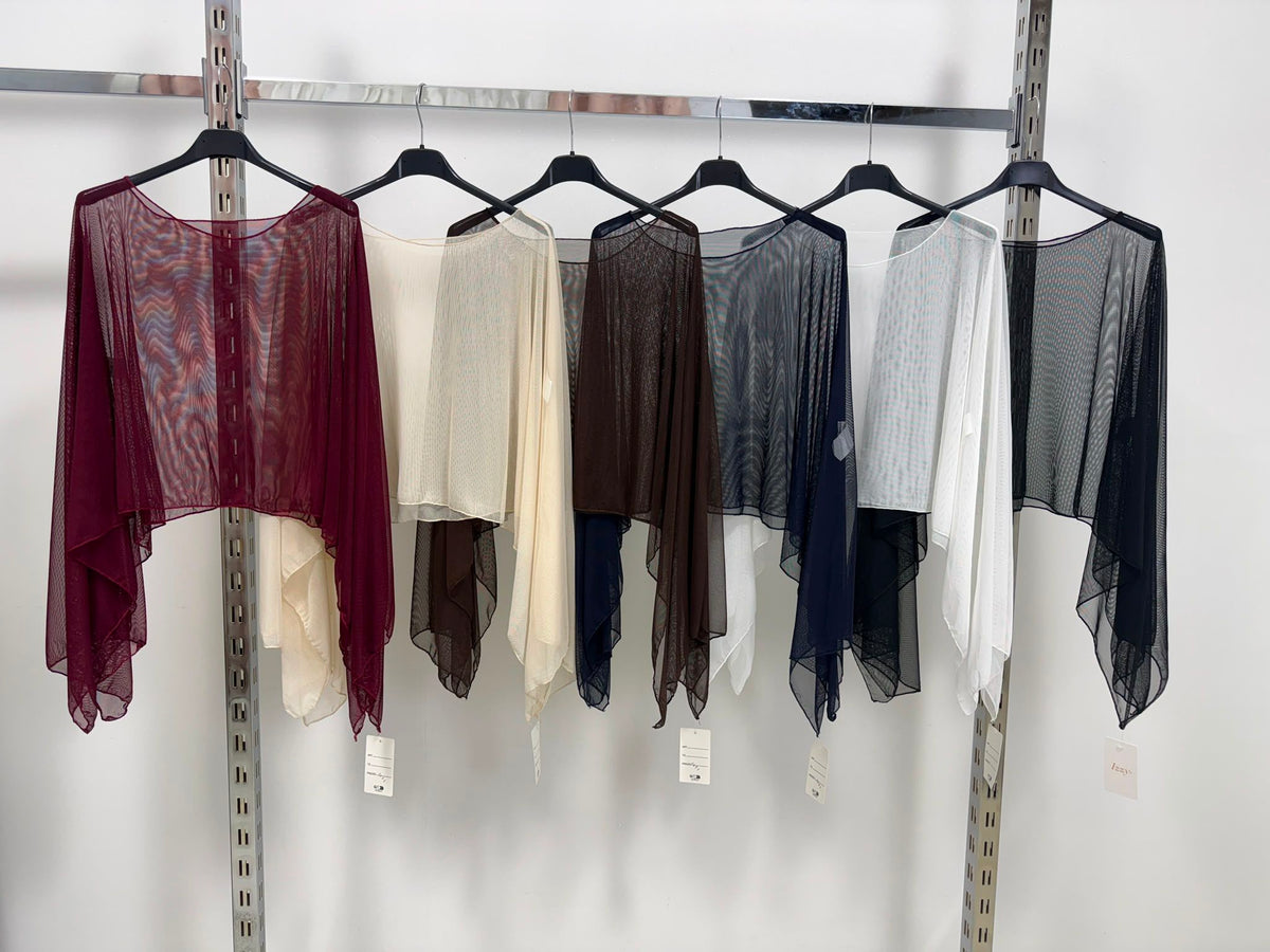 Coprispalle in tulle