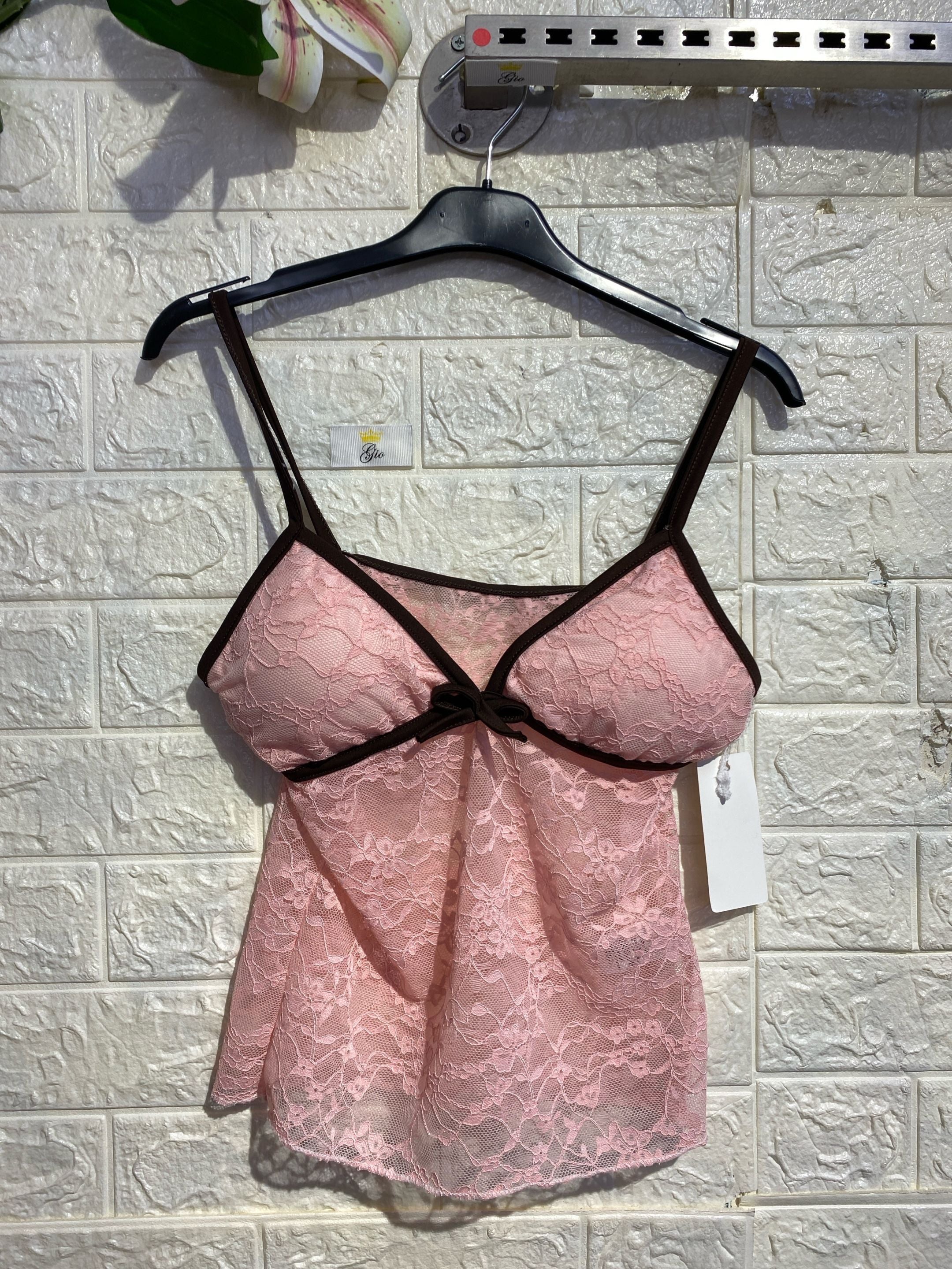 Top Crop in Pizzo Bralette Style