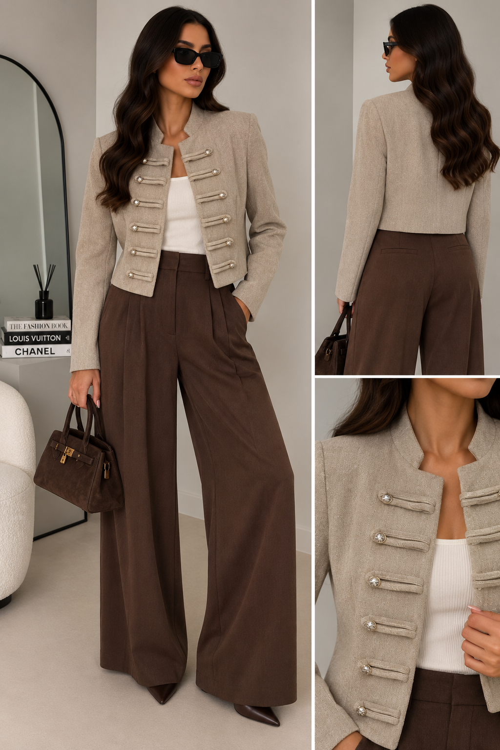 Giacca Sartoriale con Bottoni Decorativi