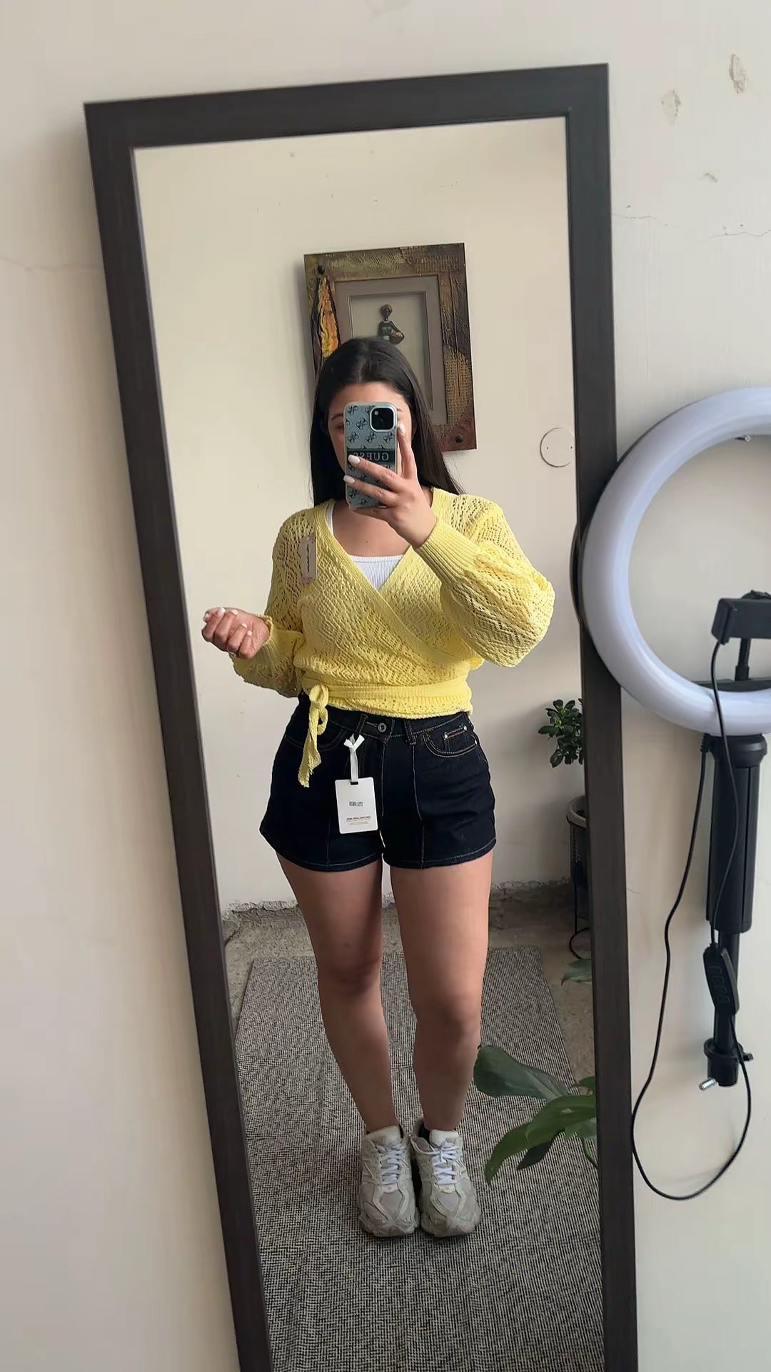 Shorts in Denim High-Waist - Dark Wash