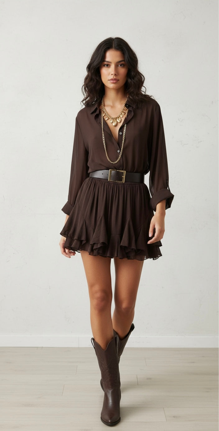 Mini Dress Chiffon