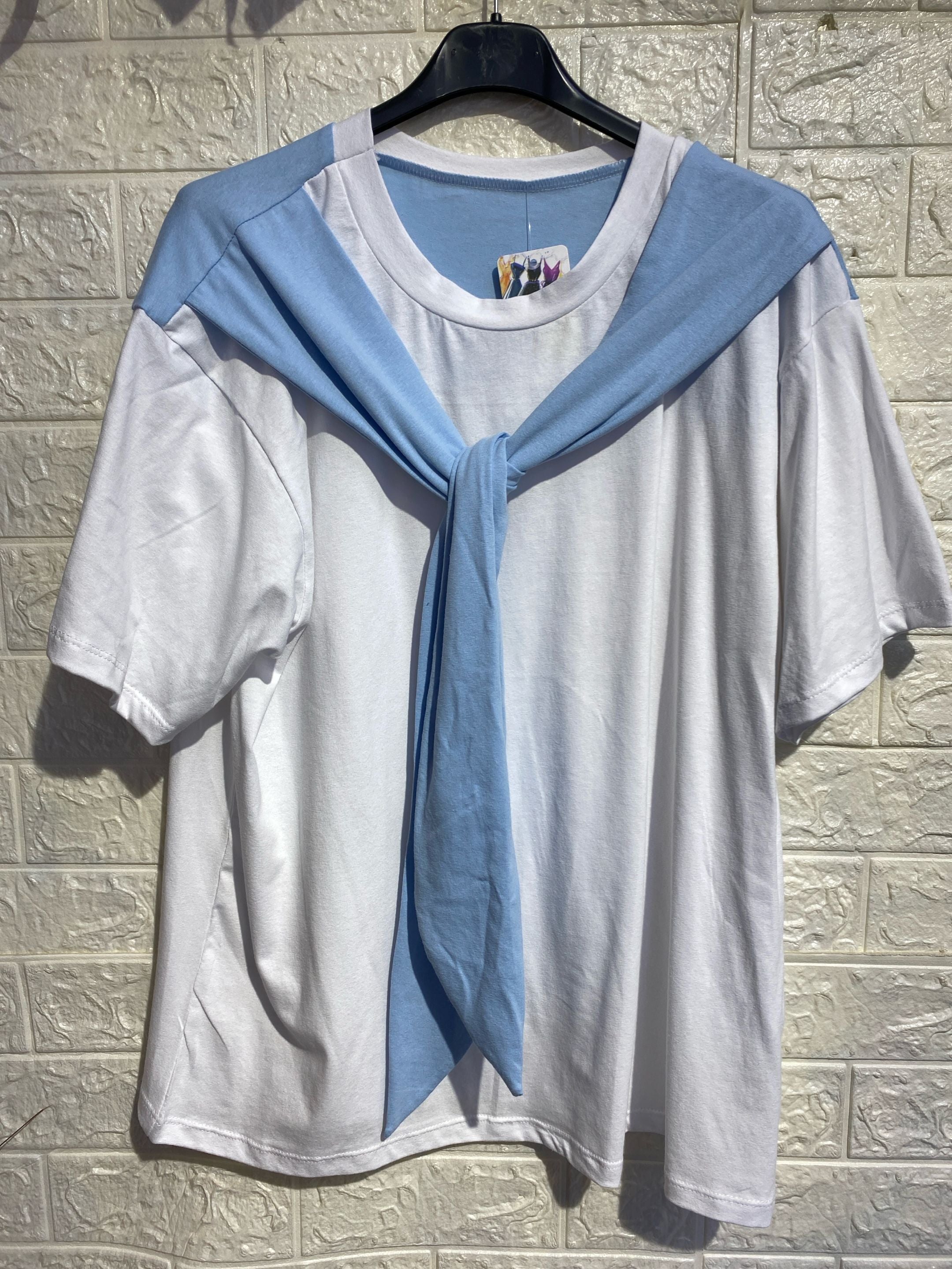 T-shirt "Double Style" con Foulard Integrato