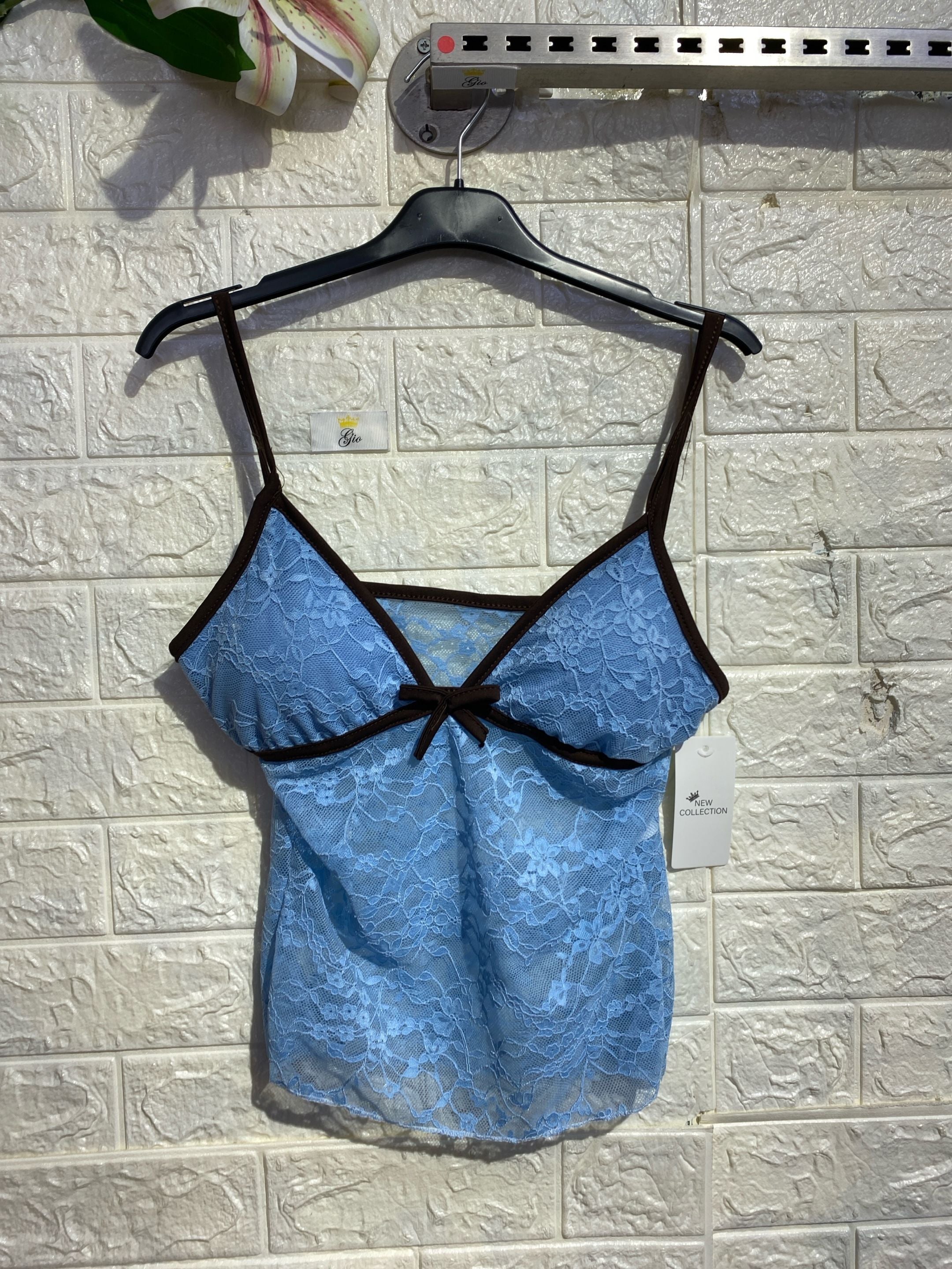 Top Crop in Pizzo Bralette Style