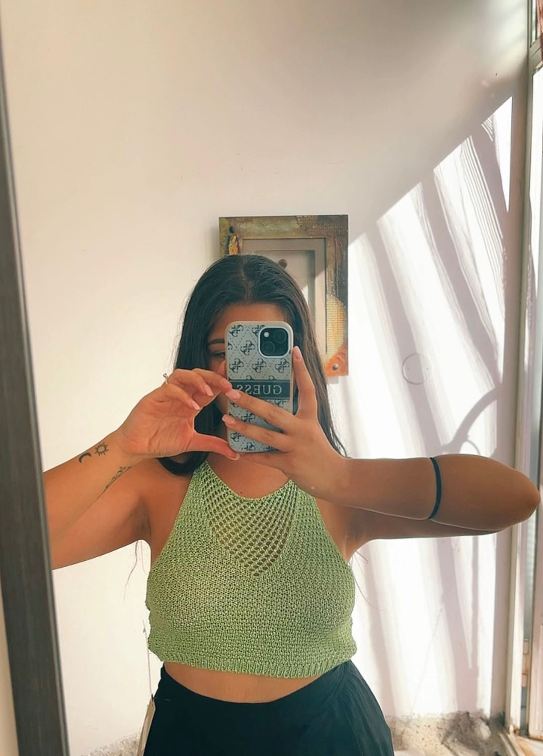 Top Crop Lurex ad Incrocio Americano
