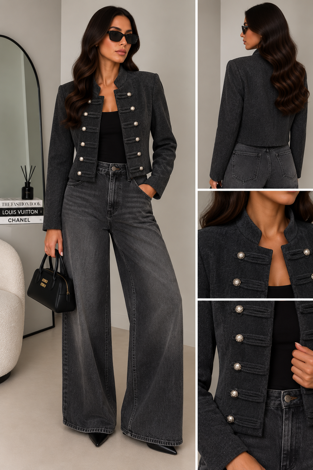 Giacca Sartoriale con Bottoni Decorativi